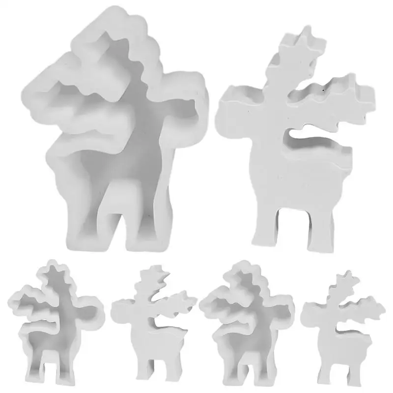 Рождественский лось силиконовая форма для свечей ручная работа ремесло из смолы