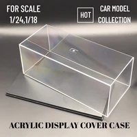 scale 124 118 car model display case transparent acrylic dust proof hard cover pvc box for figure collectible miniature