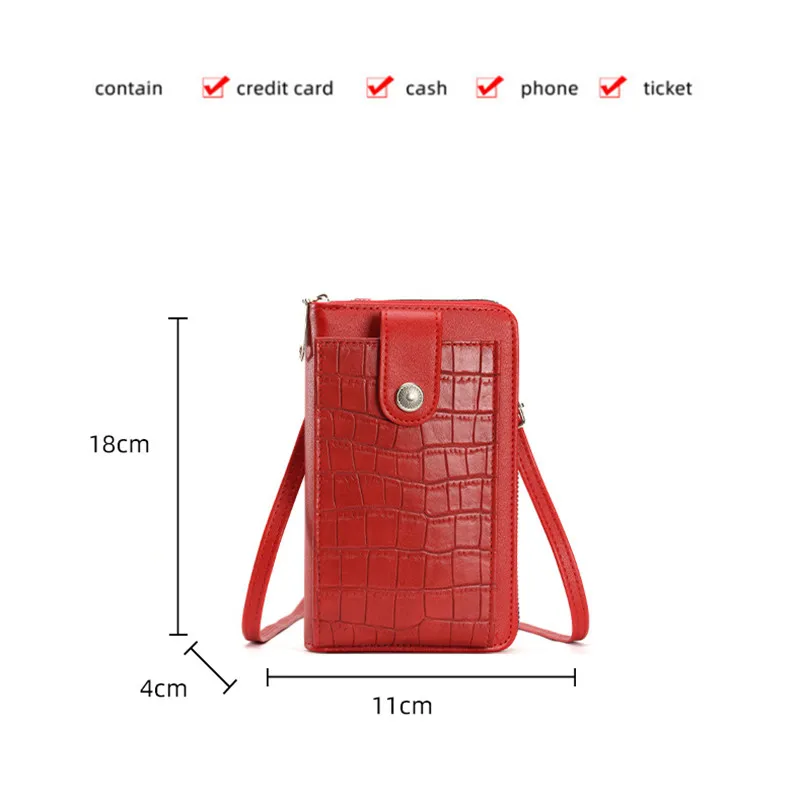 Женский кошелек на одно плечо сумка через для сотового телефона модный