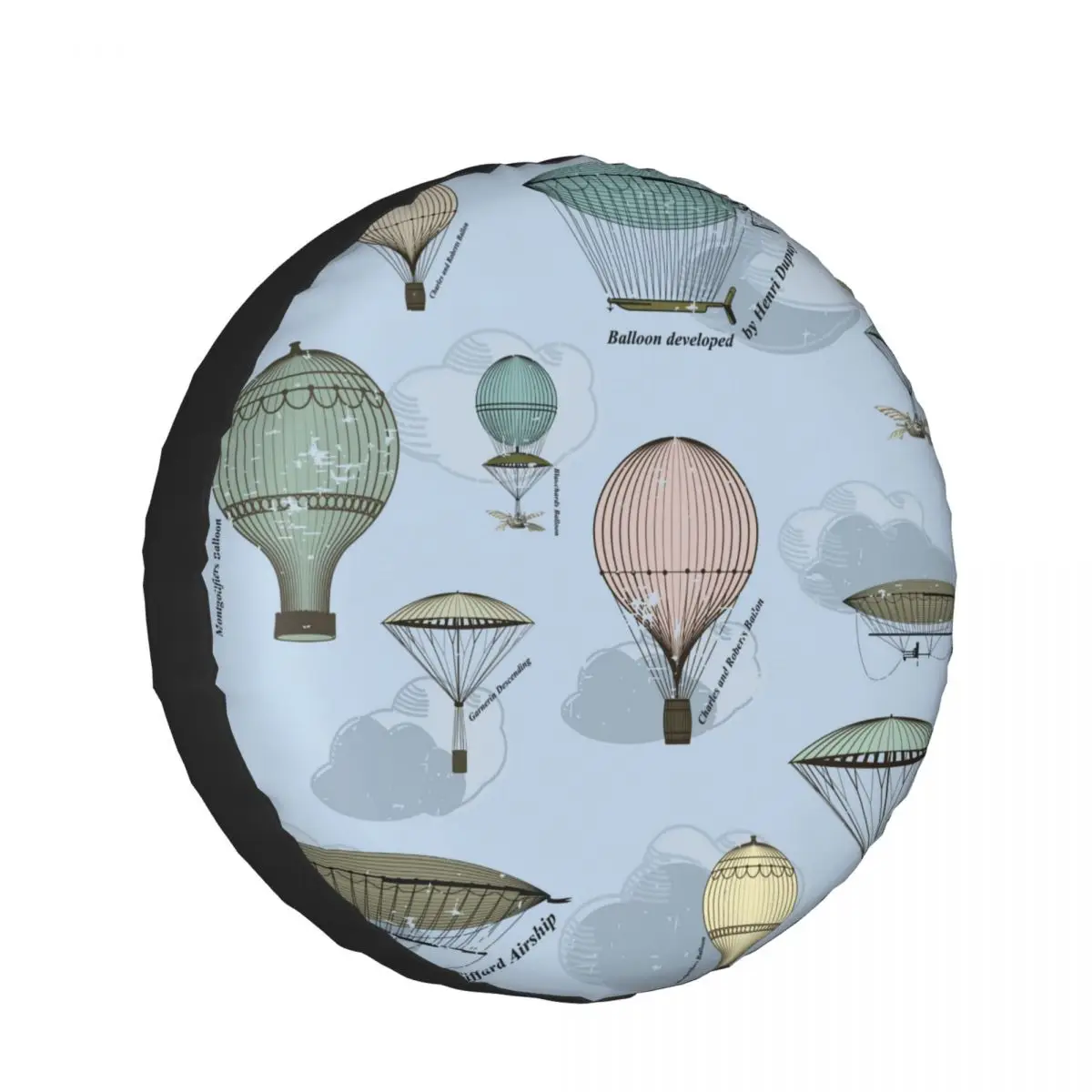 

Car Wheel Tyre Cover 13/14/15/16 Inch Vintage Hot Air Balloons Airships Spare Tire Cover Case Protector Pouch Car Accessories