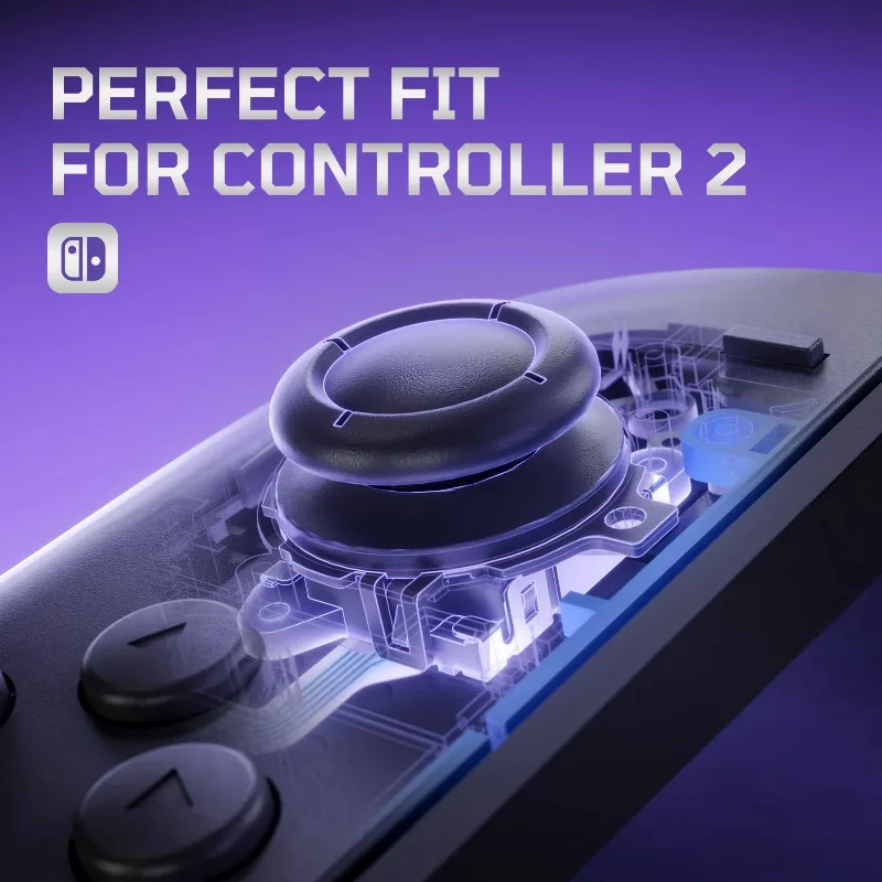 Фото Сменные 3D-джойстики eXtremeRate для Nintendo Switch 2 JoyCon, левый и правый аналоговые стики с инструментами для ремонта №3