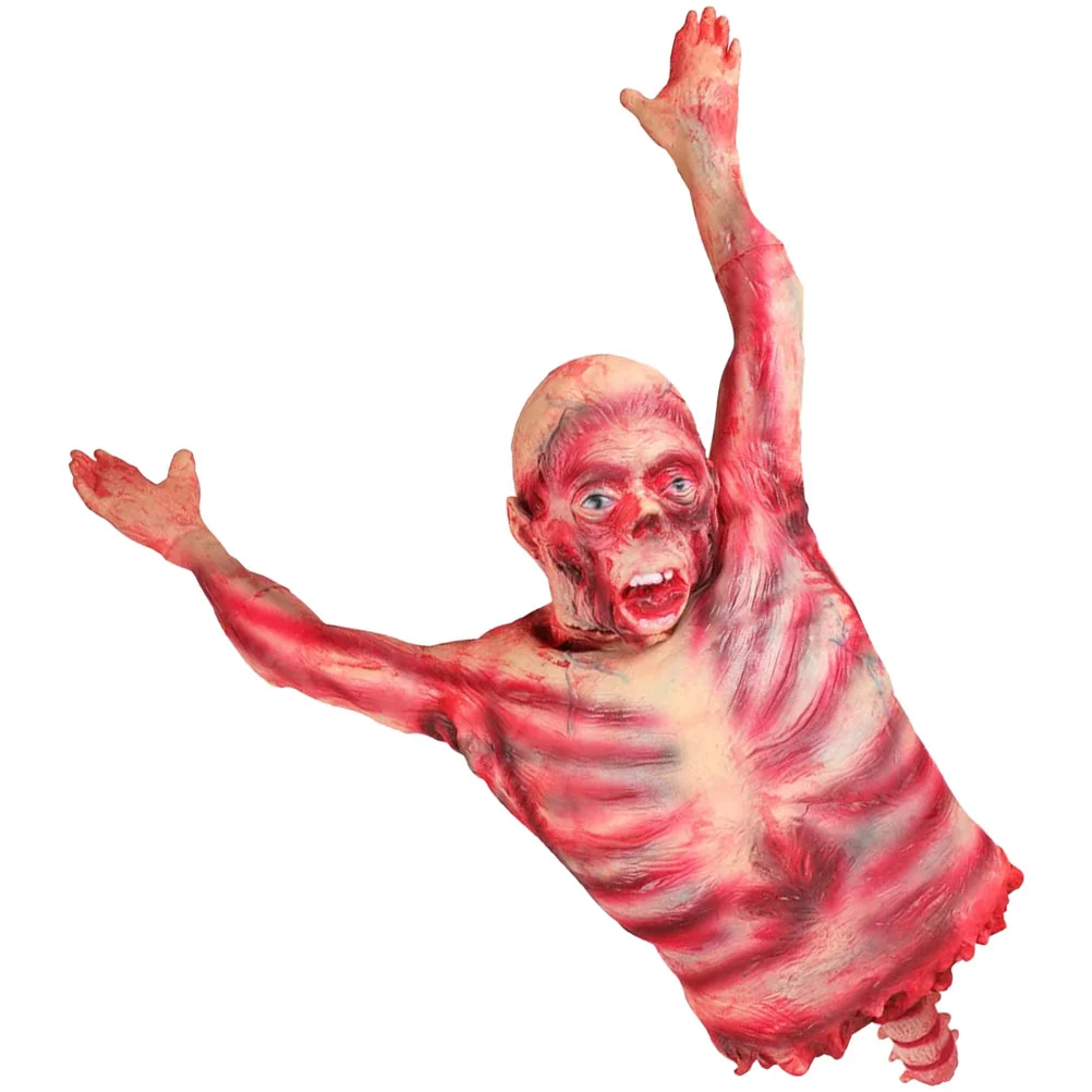 

Halloween Latex Hanging Body Ghost Decor Spooky Party Screaming Corpse Haunted House Ornament Bust