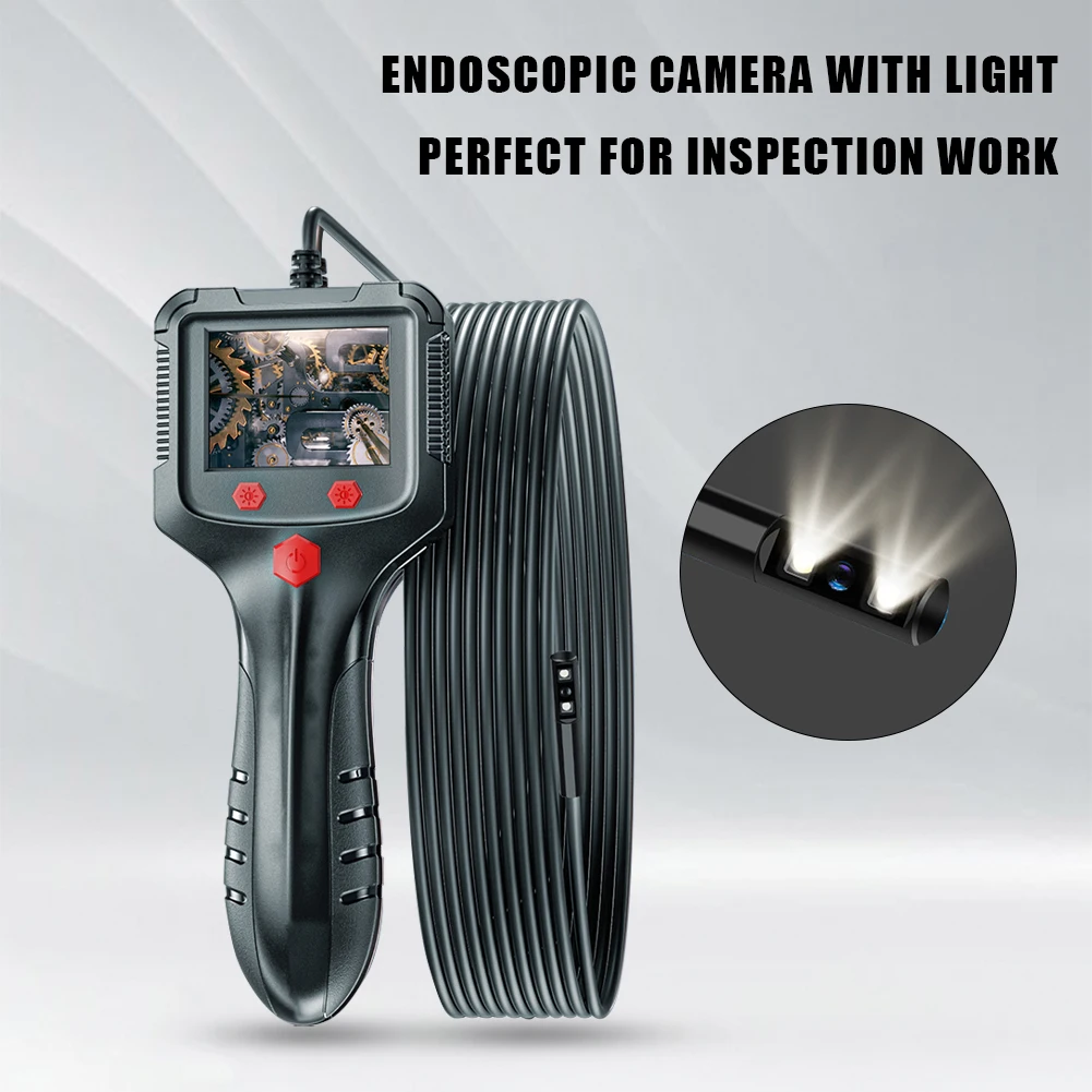 Камера-Эндоскоп для осмотра автомобиля, 8 мм, 2,4 дюйма, IPS-экран