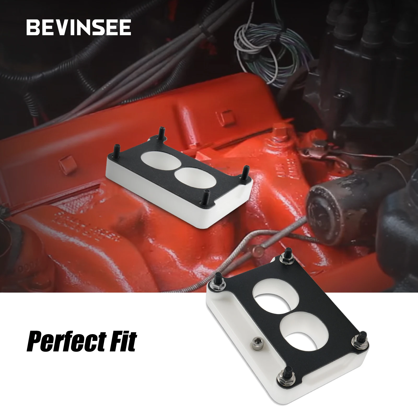 Адаптер впускного коллектора BEVINSEE для адаптера Chevy TBI 1 75 HOLLEY 2 ствол 500 350 4412