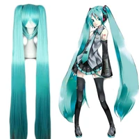 miku cosplay wig long heat resistant synthetic hair clip ponytails wigs wig cap