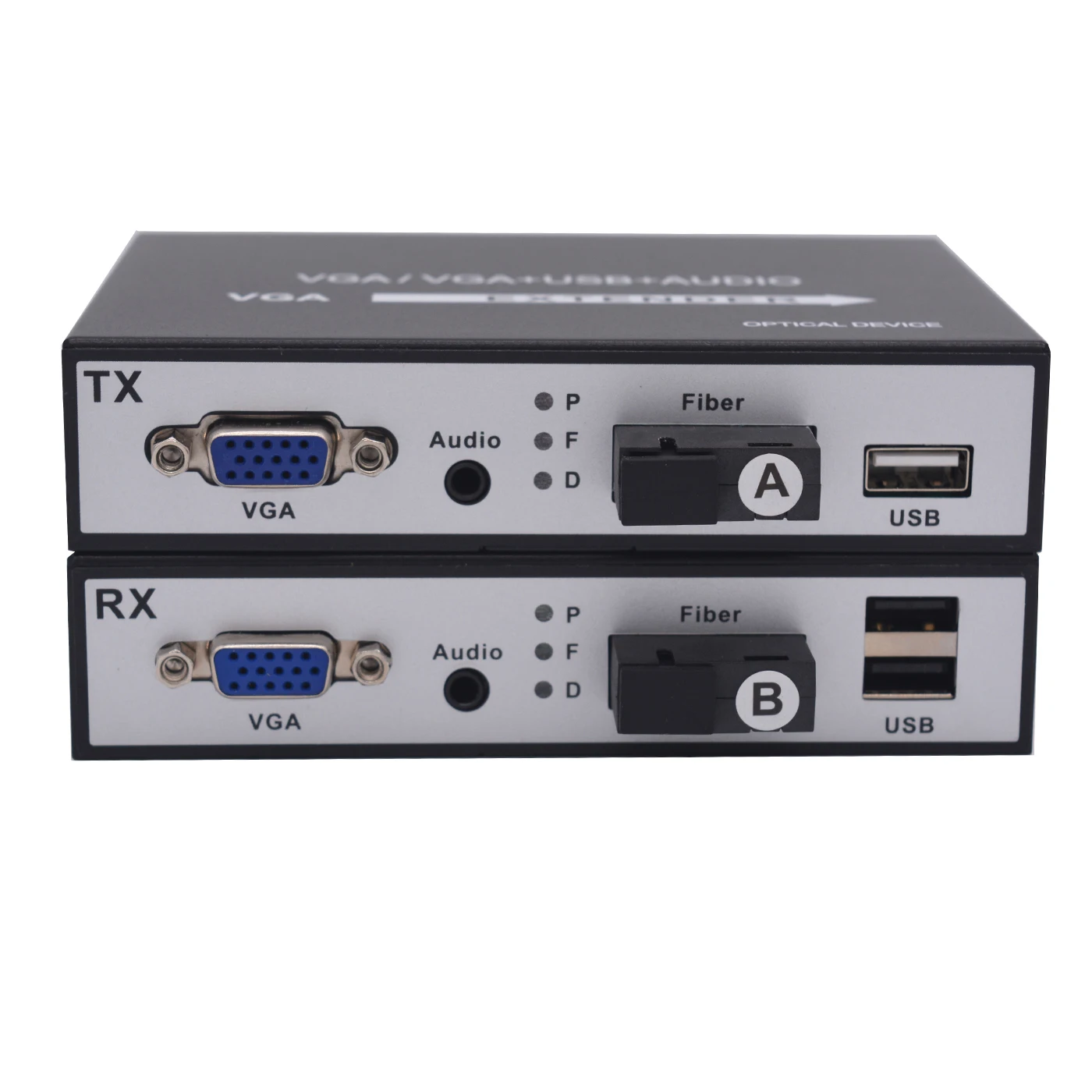 VGA Видео Аудио по оптоволоконному преобразователю-с USB KVM 3,5 мм аудио, 1080p VGA для волоконного удлинителя, одномодовый до 20 км, пара