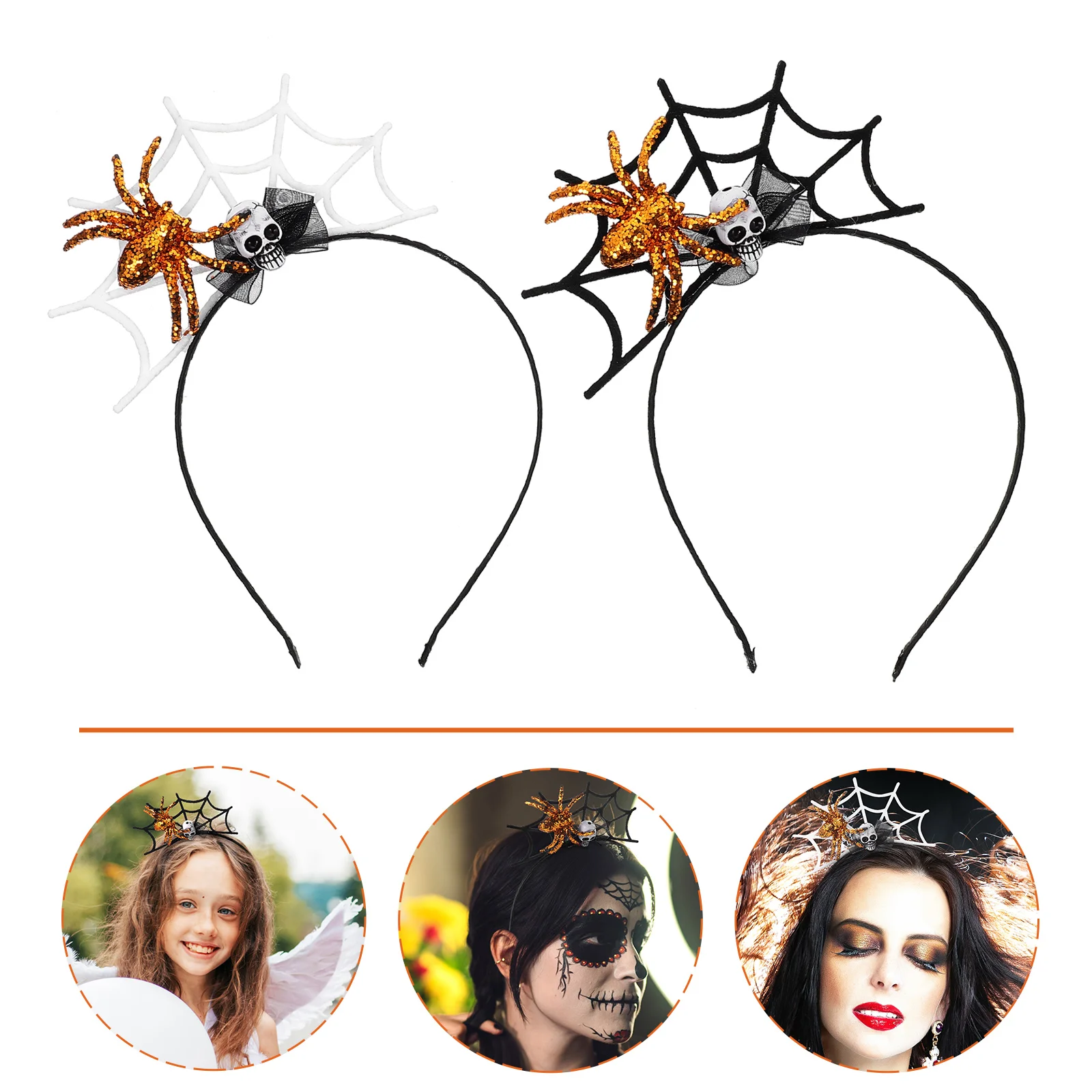 

2Pcs Headwear Simulation Spider Headband Hair Clasp