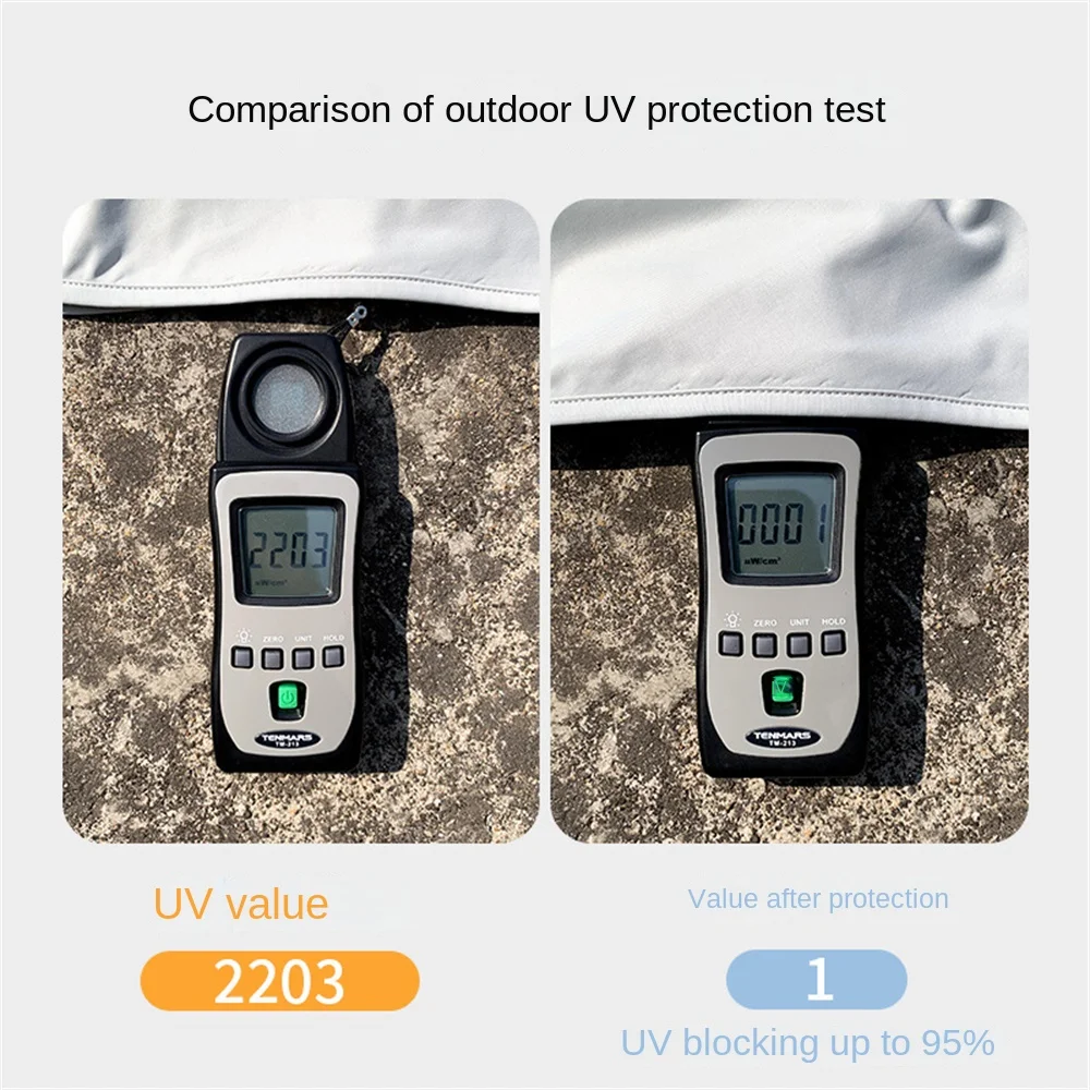 Охлаждающая и дышащая серая Солнцезащитная вуаль из ледяного шелка