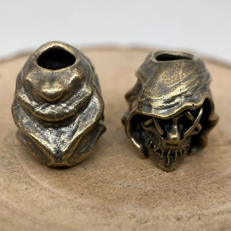 Бусины-подвески из латуни в форме головы хакера для ножей, EDC, DIY, плетеных браслетов из паракорда, шнурков, аксессуаров, подвесок для инструментов и украшений для активного отдыха (art.: 3920d99e4e595) - 3920d99e4e595