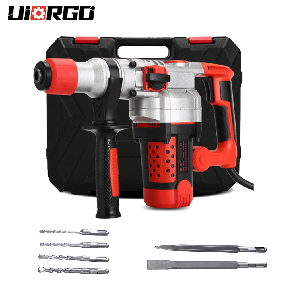 

Многофункциональная дрель-перфоратор Uiorgo, 2200 Вт, 220 В, 30 цилиндров, высокомощный электрический перфоратор для бетона