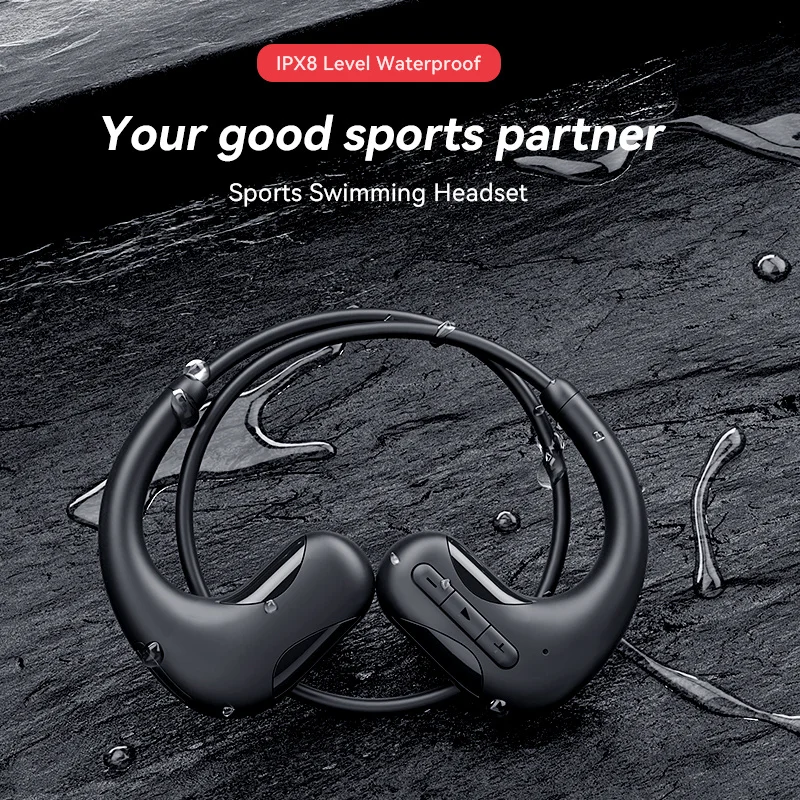 Водонепроницаемые наушники для плавания IPX8 спортивные подводные с микрофоном 8