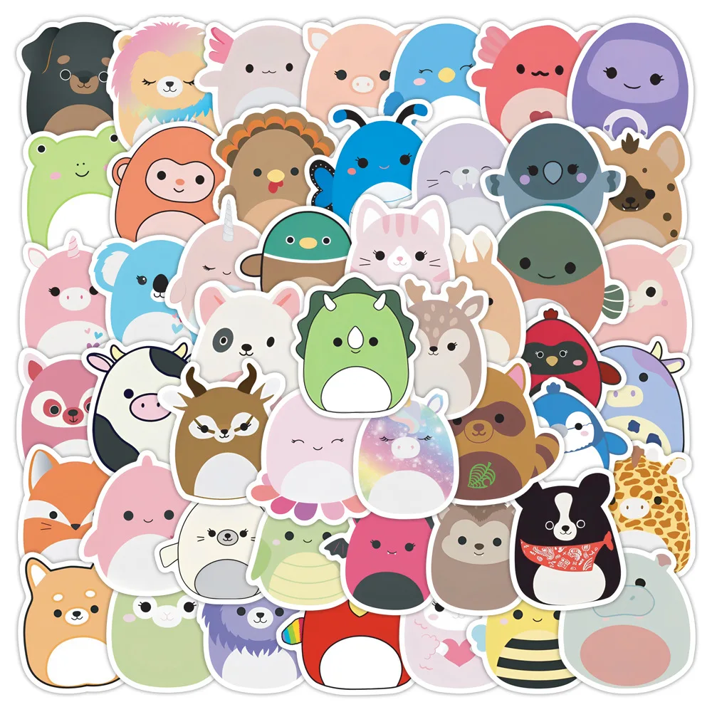 

10/30/50 шт. модные Мультяшные милые плюшевые игрушки животные граффити чашка шлем блокнот «сделай сам» водонепроницаемые ПВХ детские игрушки вознаграждение наклейка