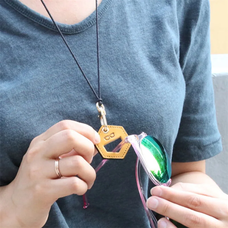 Шнур для очков из микрофибры и кожи, портативный держатель для ...