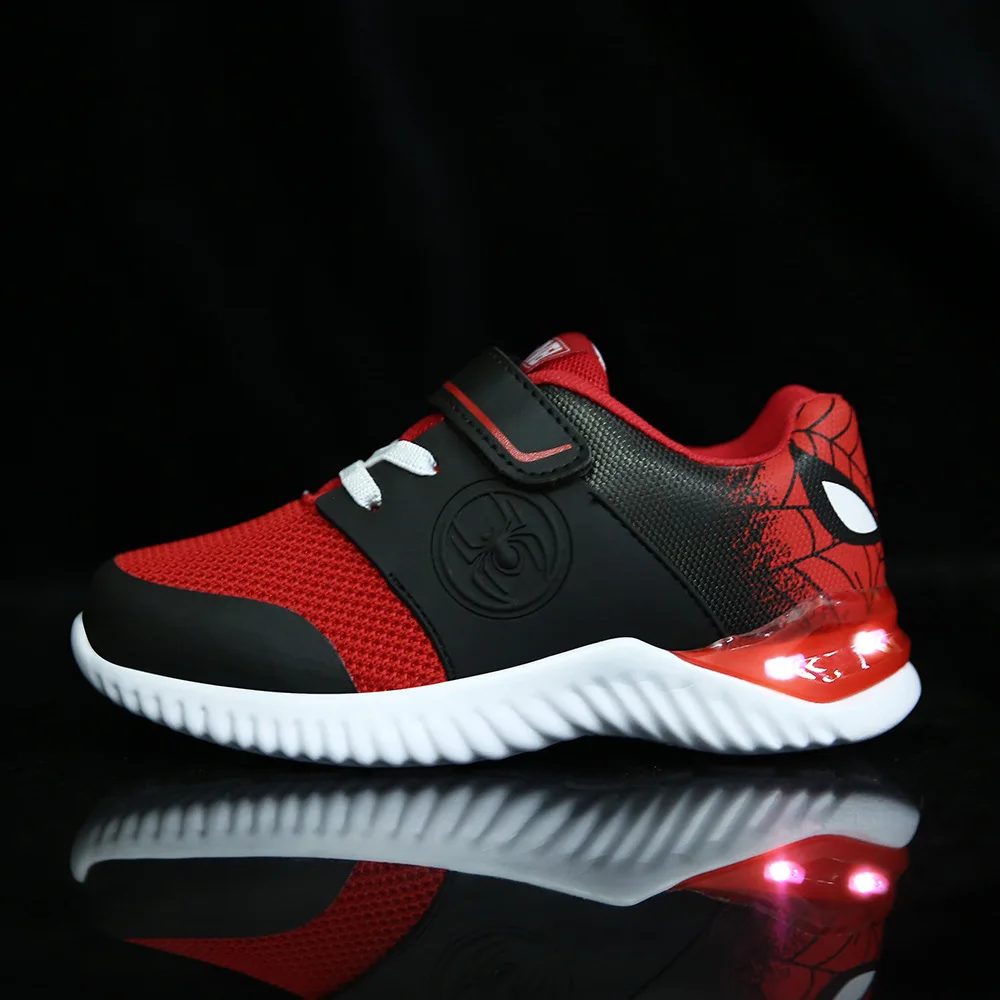 

Disney led light shoes children's casual shoes new spring and autumn rechargeable luminous shoes boys USB colorful light shoes