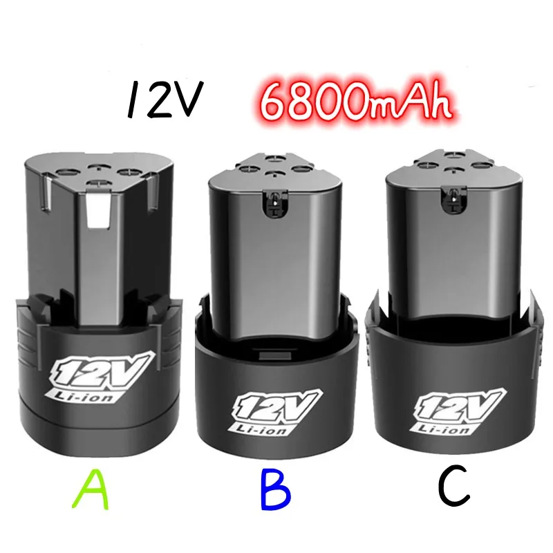 

2023 Upgrade 6800mAh12v Universal Rechargeable Battery For Power Tools Electric Screwdriver Electric drill Li-ion Battery