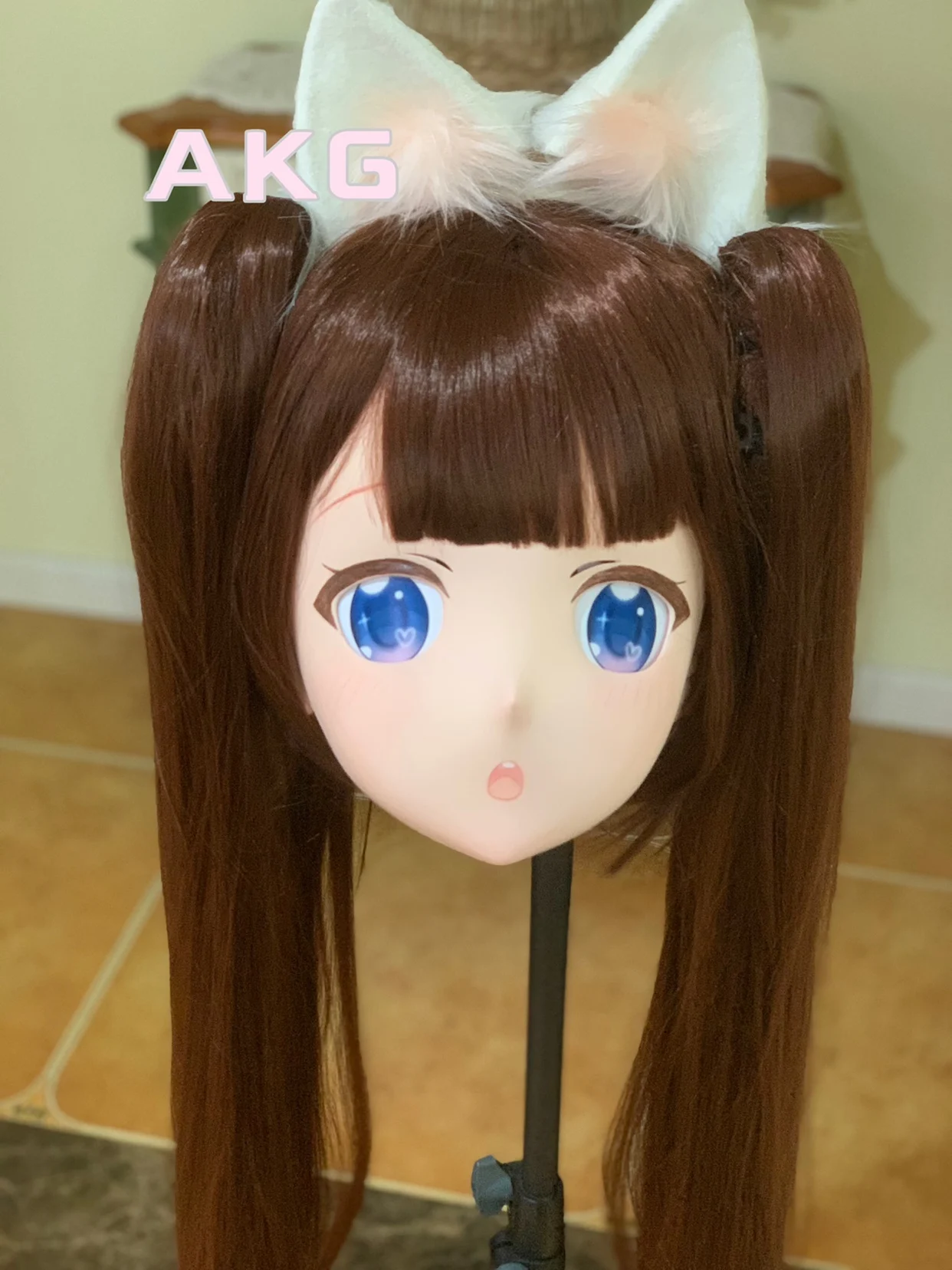 

(AKG004) Customize Character Female/Girl Resin Kig Full/Half Head With Lock Anime Cosplay Japanese Animego Kigurumi Mask