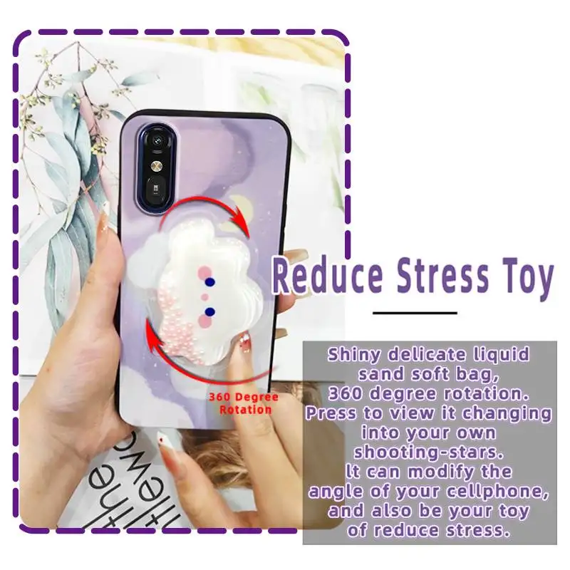 Чехол для телефона из ТПУ с зыбучим песком Fujitsu A401FC/RakuRaku A401FC/MR01