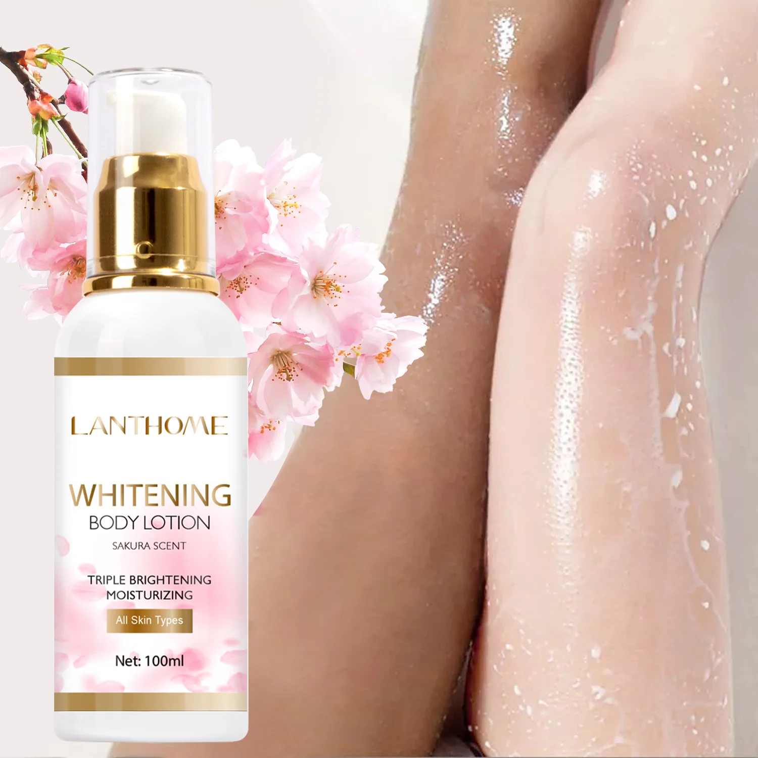 

100ml Cherry Blossom Body Lotion Whitening Body lotion Skin Whitening Exfoliating Aromatic Skin Brightening Skin Care