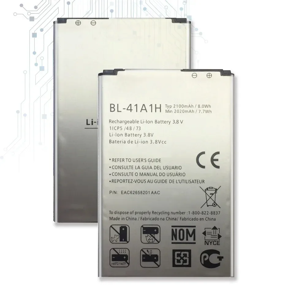 Аккумулятор мобильного телефона для LG Optimus F60 MS395 D390N Tribute VS810PP Transpyre LS660 BL41A1H BL-41A1H 2100