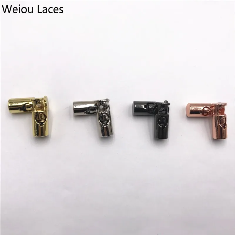 Weiou(20Pcs/10sets) Luxury Shoe Buckle Stoppers Zinc Alloy Metal Cord Lock Hollow Spring Buckles Drawstring Stops Accessories