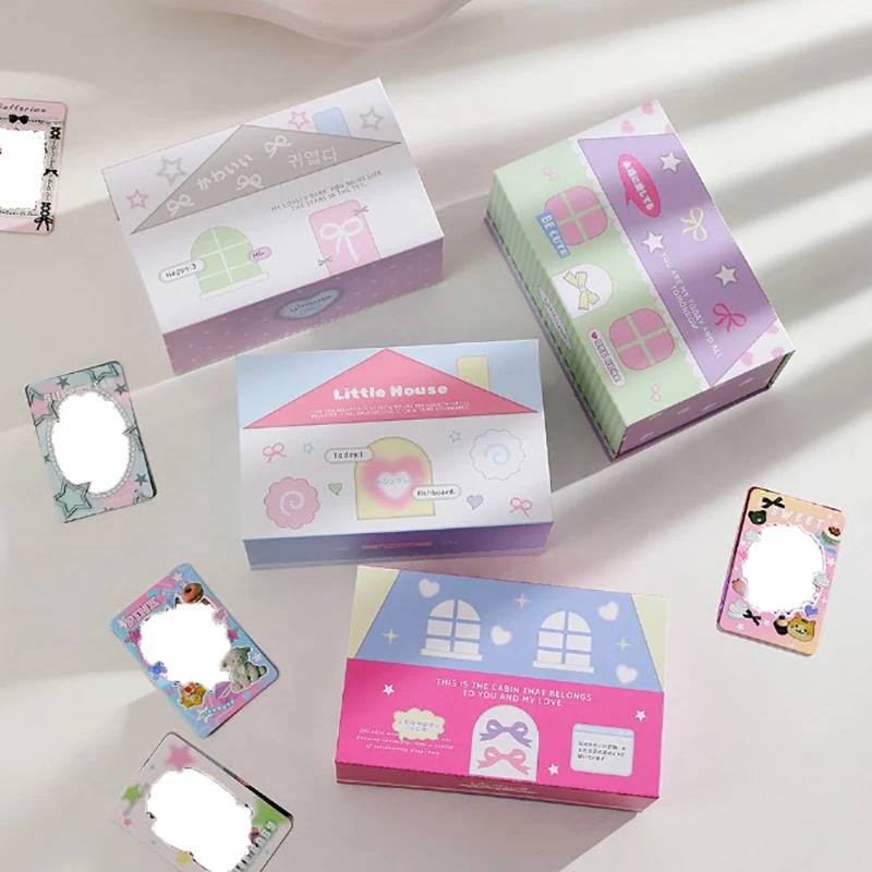 Kawaii 3-дюймовая серия House Kpop фотокарты Toploader Коробка для сбора небольших карточек
