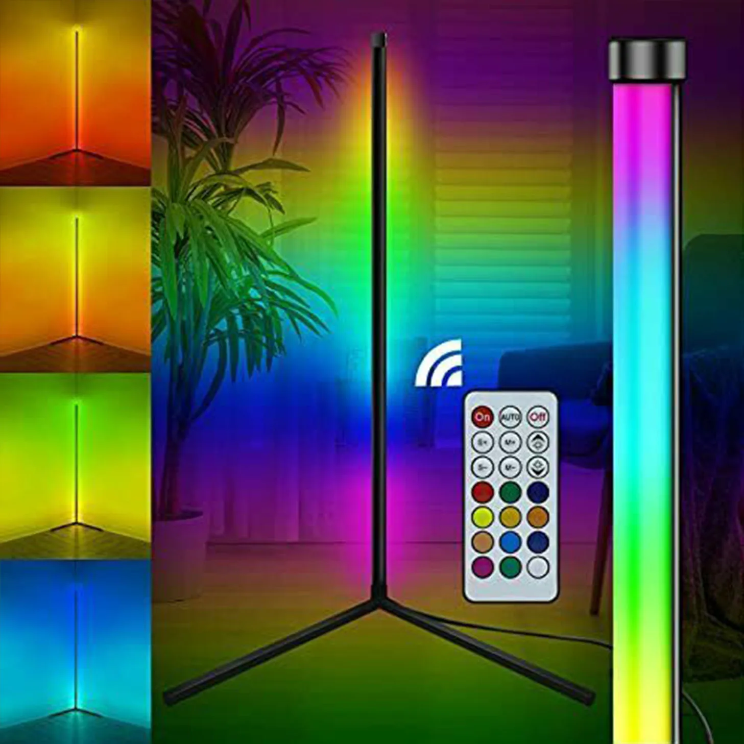 Smart Floor Lamps Sunset Lamp Indoor Neon RGB Atmosphere Nordic Light Modern Stand Lighting Bedside Bedroom Art Minimalist Decor | Лампы и