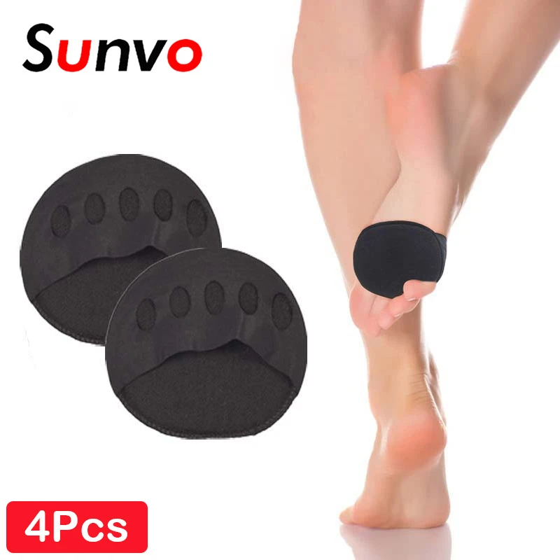 

2Pair Forefoot Pads for Women High Heel Half Insoles Foot Cushion Metatarsal Pad Black Five Toes Fore Feet Pads Shoes Inserts