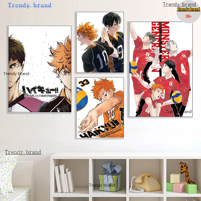 

Japan Anime Haikyuu Volleyball Boy Canvas Painting Art Nordic Posters and Prints Wall Pictures for Living Room Decor Frameless