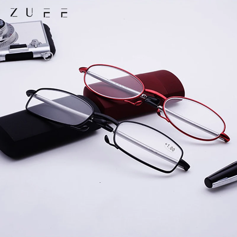 

Folding reading glasses for men with protective shell anti-blue light reading glasses for women 1.0 1.5 2.0 2.5 3.0 3.5 4.0