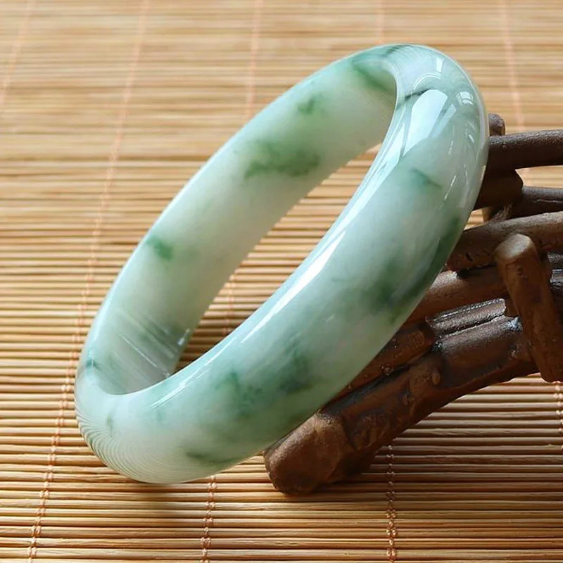 Браслеты из Мьянмы лес лед восковые виды голубой цветок нефрит Изумрудный