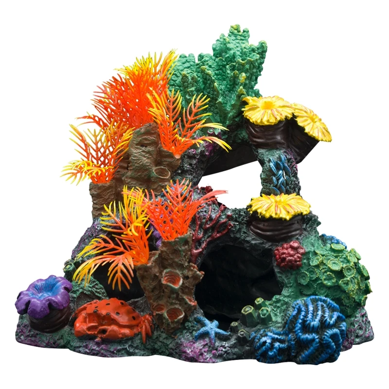 

Aquarium Resin Coral Polyresin Cave Coral Ornaments Fish for Tank Coral Dec