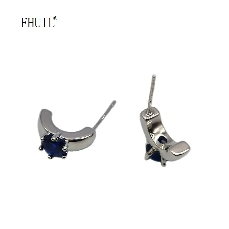 

High-Quality Zircon Stud Earrings For Women Girl 2023 Korean Fashion Brand Simple Design Silver Color Elegance Jewelry Gifts