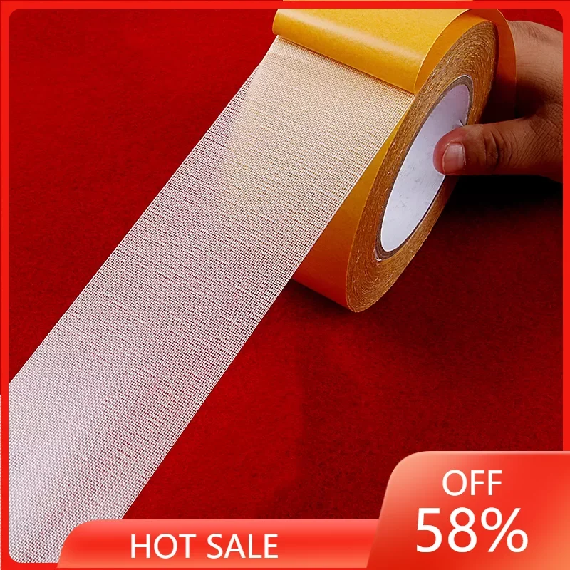 

Fixation Of Double Sided Cloth Base Tape Translucent Mesh Waterproof Super Traceless High Viscosity Carpet Adhesive