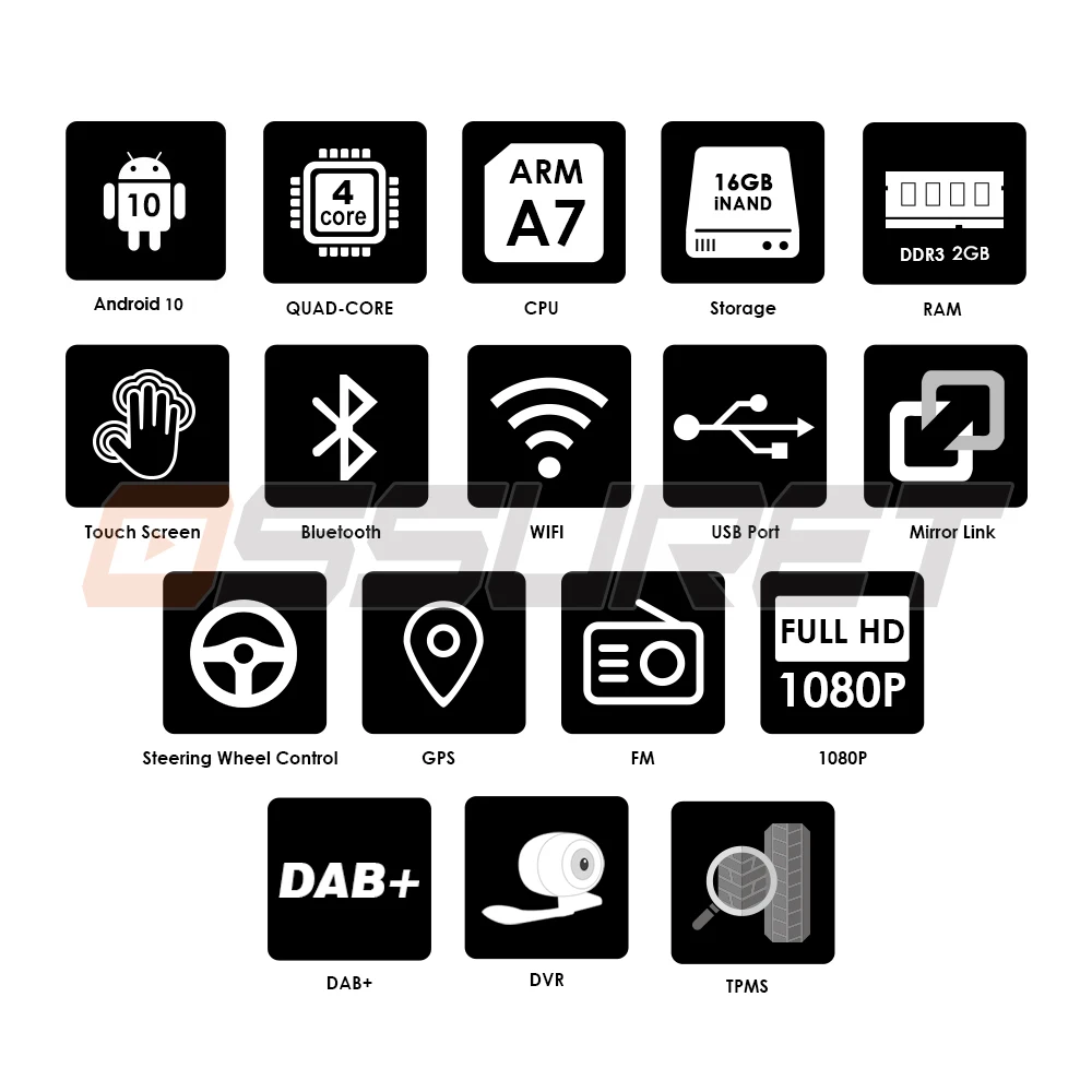 Автомагнитола 2 Din мультимедийный плеер на Android 10 универсальная стереосистема
