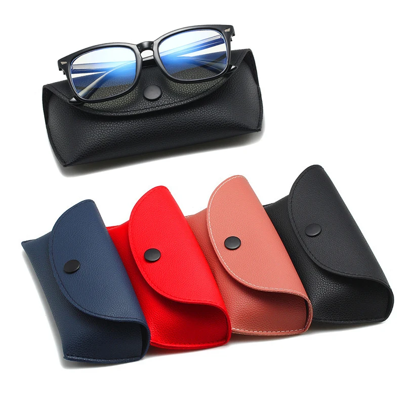 

Retro PU Leather Eye Glasses Cases Reading Glasses Box Eyewear Case Glasses Protector Pouch Bag Solid Color Portable Stylish