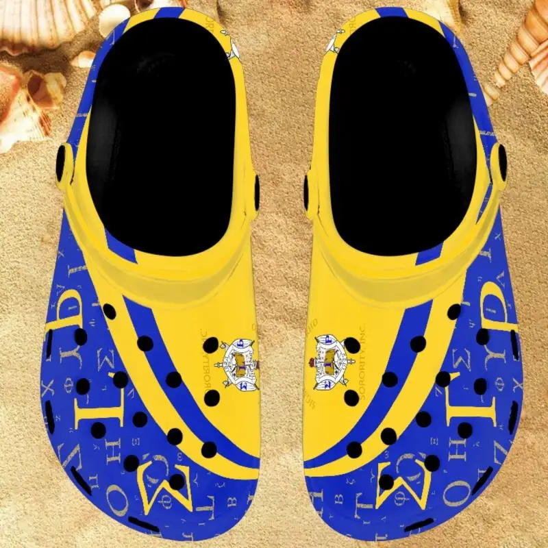 

Женские сандалии с ремешком twoheart sgirl, модные босоножки Sigma Gamma Rho, на каблуке, дышащие домашние тапочки, удобная обувь с дырками