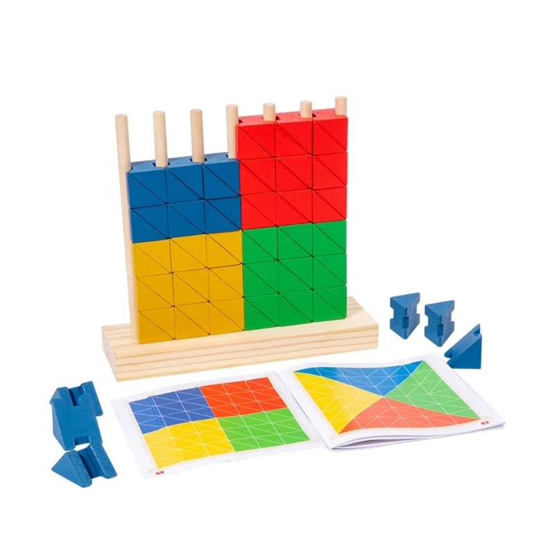 

Деревянная головоломка облегчает обучение. Распознавание цветов. Раннее обучение. Строительный блок. Игра. Математическая
