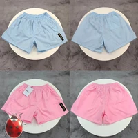 pink blue beach casual cotton embroidery label men women we11done shorts pant