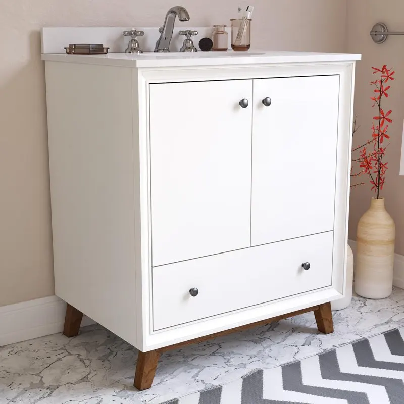 

30 Inch Bathroom Vanity with Sink, White