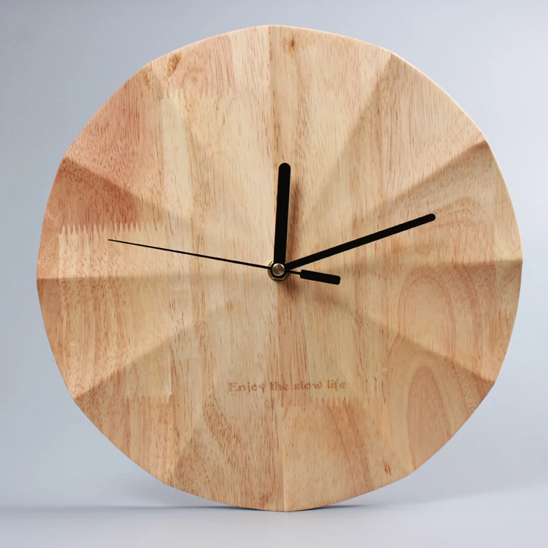 

Retro Simple Wooden Wall Clock Nordic Living Room Decoration Bedroom Creative Modern Mute Clock Art Modern Clocks Home Decor