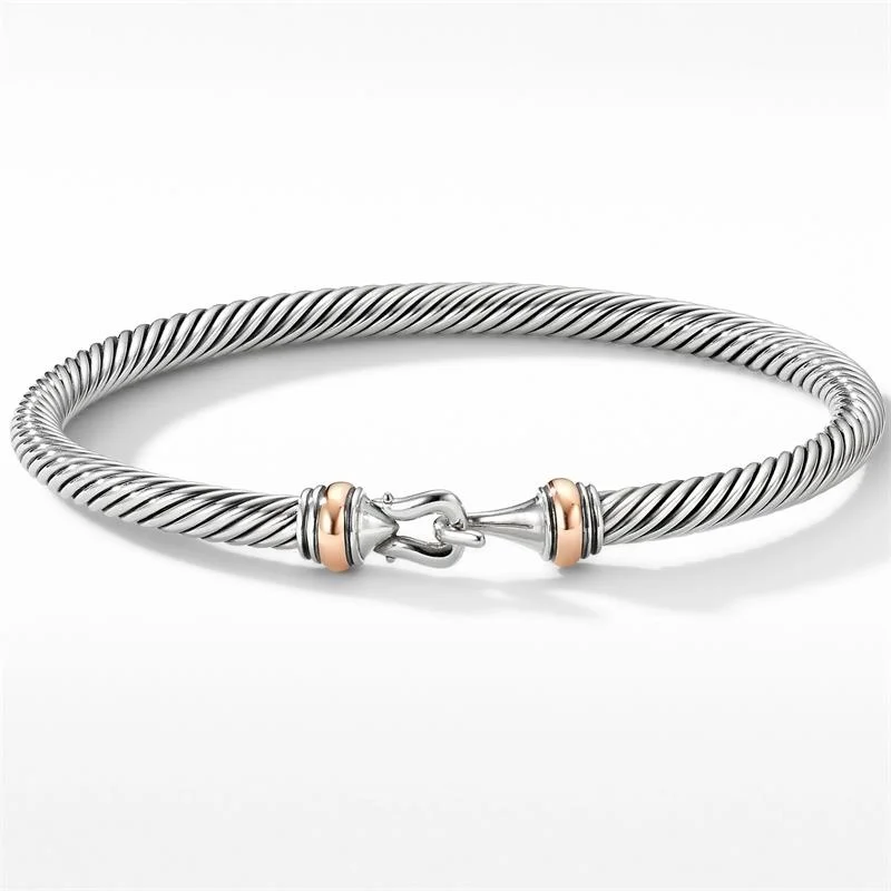 

David Yurman Bracelet Buckle Bracelet in Sterling Silver with 18K Rose Gold PLATED