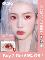 KILALA Color Contact Lenses  Pair 2PCS With Dioptre High Color Rendering Half-Yearly Lens Suitable for Anime Cosplay Party