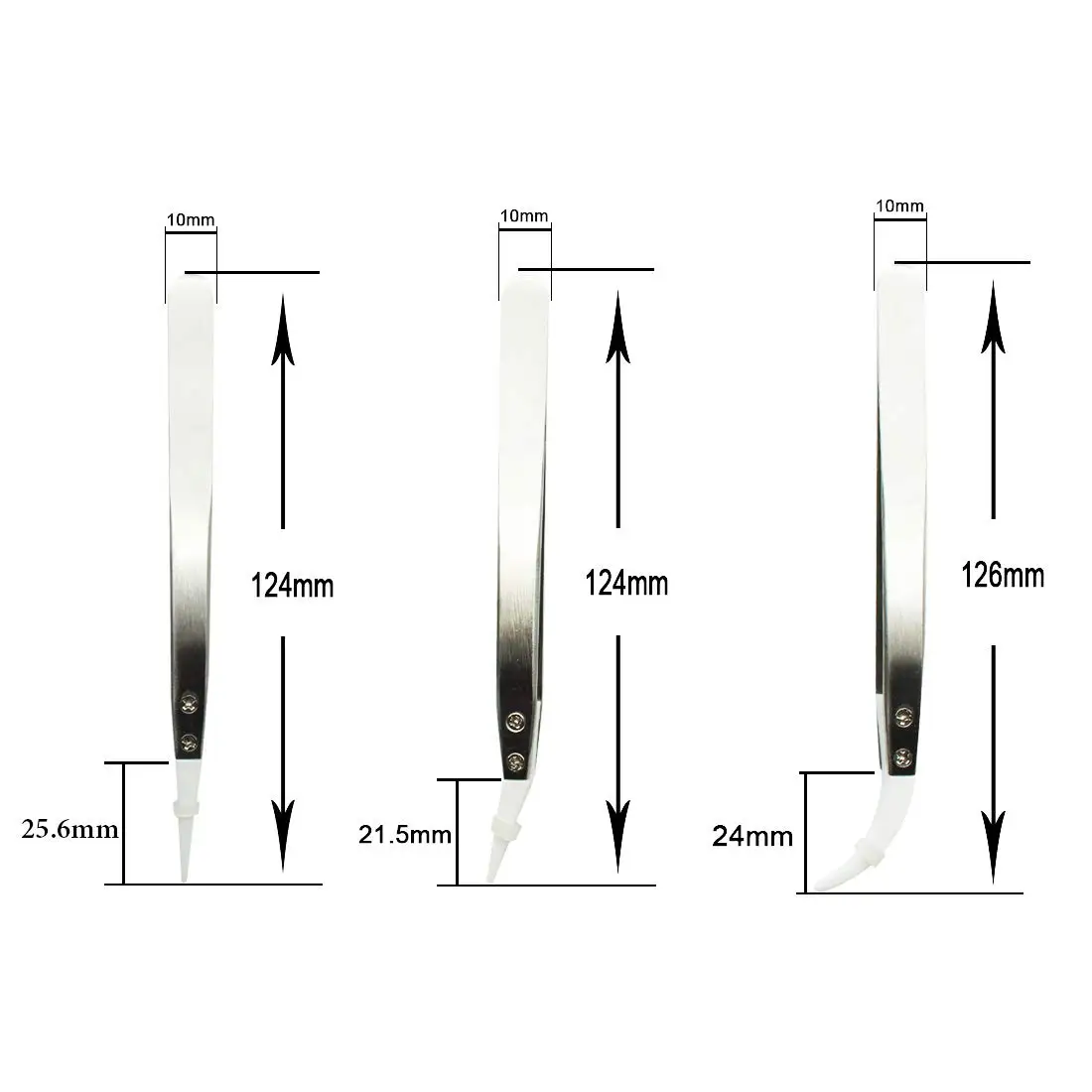 Керамический пинцет с заостренными локтями обратные термостойкие зажимы