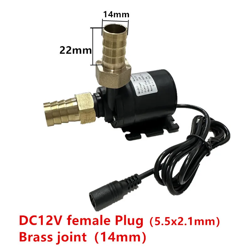 

New Water Pump 12V 24V Mini Brass quick joint Brushless Heater Solar Hot Water Pumps 1/2 " The fish Submersible Pump