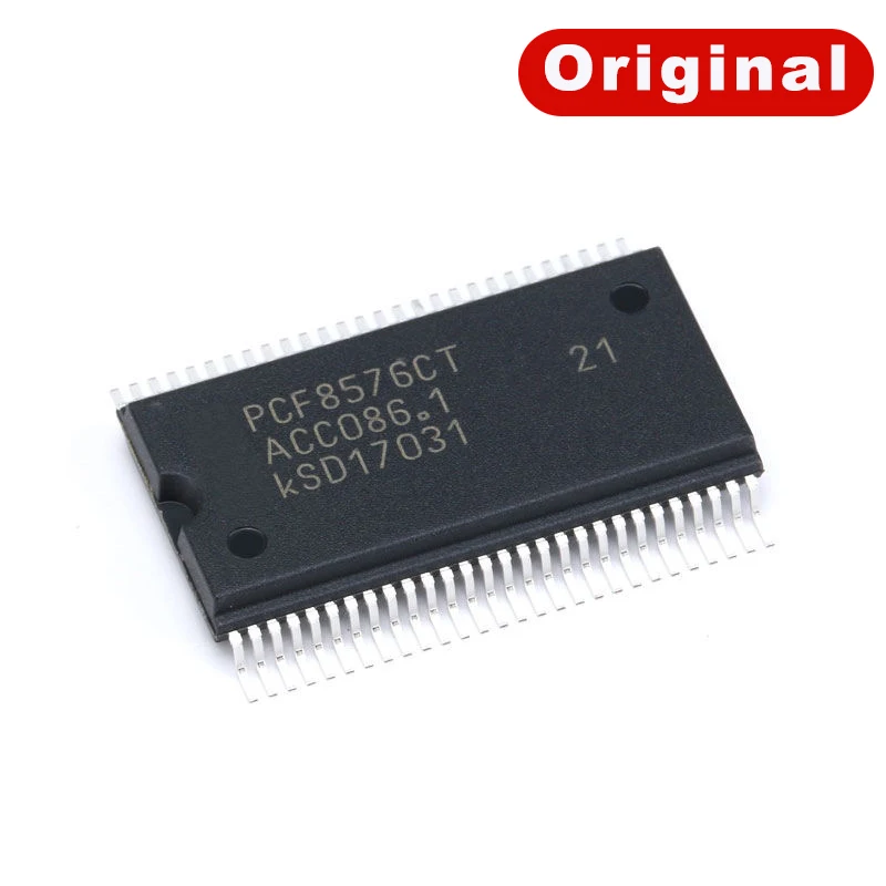 

1PCS Original PCF8576CT PCF8576CT/1,518 PCF8576 VSOP-56 2V to 6V 120uA I2C Interface 12 LDC Drive IC
