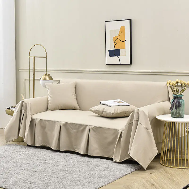 

2022 new solid color summer non-slip breathable simple sofa cover