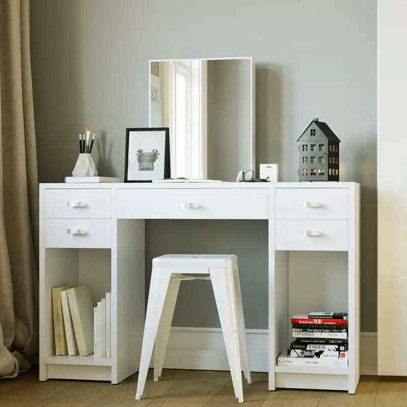 

Modern Vanity Table, White , for Bedroom