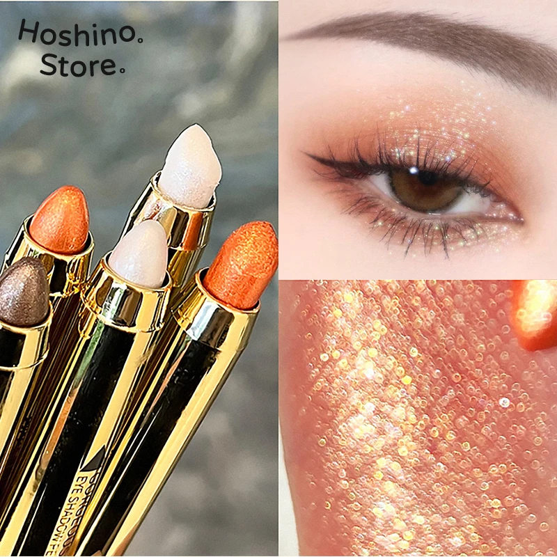 

Double Pearlescent Eyeshadow Stick Eyeliner Pencil Waterproof Glitter Matte Nude Eye Shadow Makeup Pigment Silkworm Pen Cosmetic