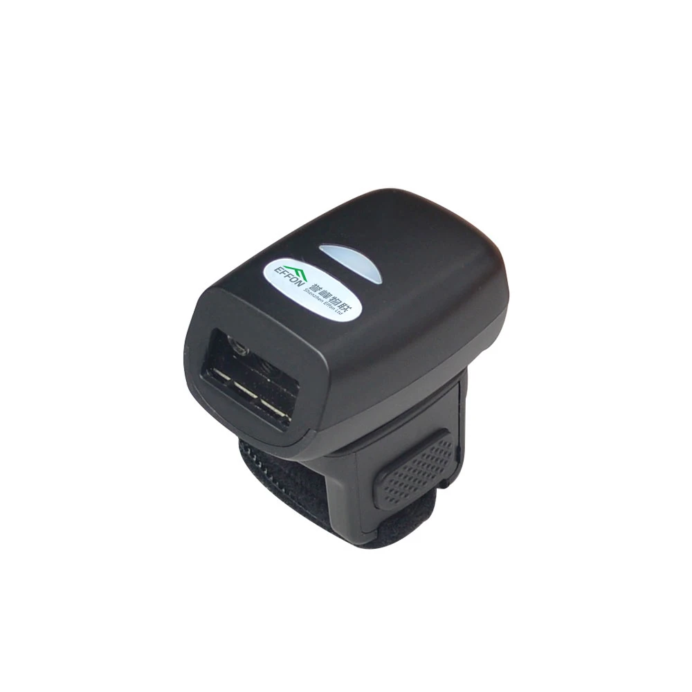 Фото Беспроводной сканер штрих-кодов и QR-кодов Effon FS03 с кольцевым креплением, USB, аккумулятор 500 мАч, совместимость с Android, iOS, Windows, в наличии №4