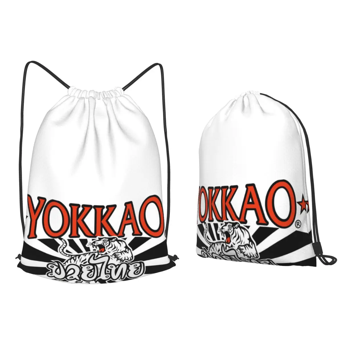 Фото Рюкзаки с логотипом Yokkao Muay Thai, модные спортивные сумки с завязками и карманами, сумки для книг, сумки для путешествий, сумки для студентов №1